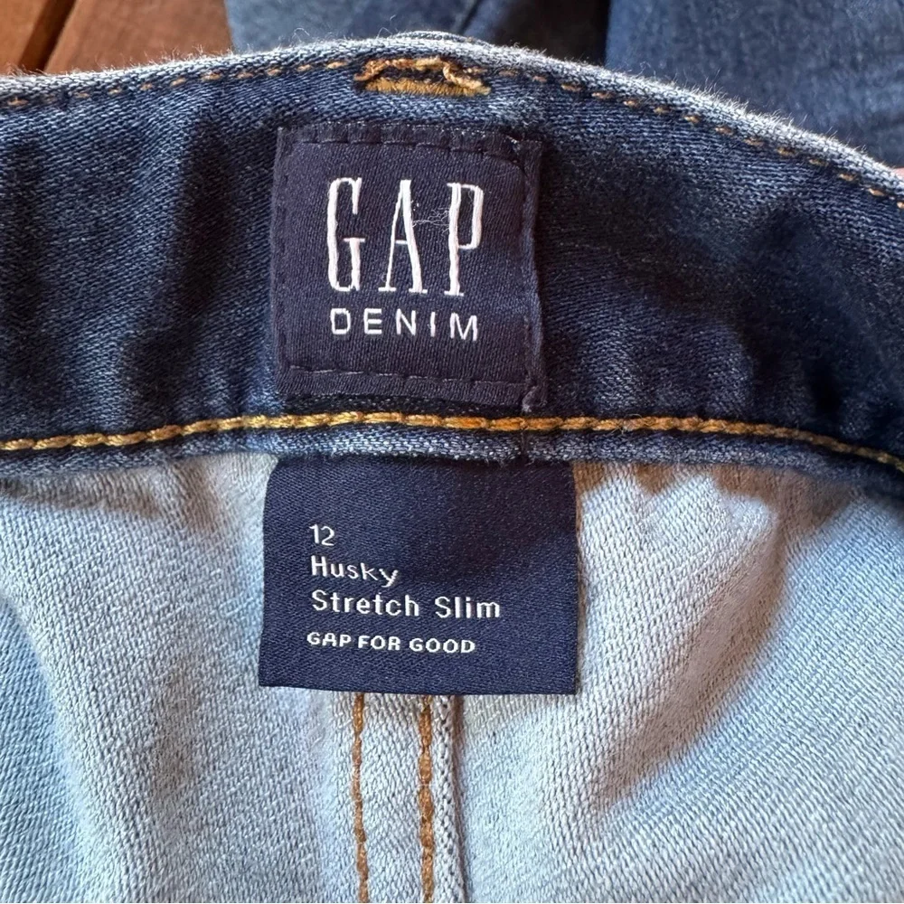 GAP Kids Denim Stretch Jeans - Husky Fit, Dark Blue